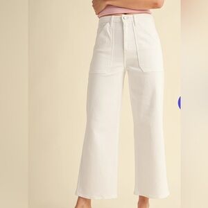 Just Black Cream Flare Jeans